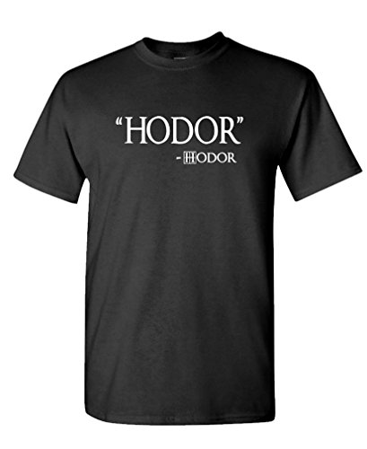 HODOR - thrones show funny tv stark song - Mens Cotton T-Shirt, L, Black