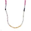 Necklace With 59.55ctw Genuine Sapphires Made of 18K Yellow Gold. Total item weight 12.2g Length 19.5in