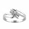 10K White Gold Diamond Accented Ring
