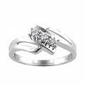 10K White Gold Diamond Accented Ring
