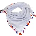 Square Scarf for Women - Gorgeous ladies cotton square scarves with beautiful tassels