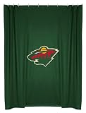 Best Quality Locker Room Shower Curtain - Minnesota Wild NHL /Color Dark Green Size 72 X 72