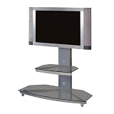 Powell Glossy Silver Flat Panel TV & Component Stand