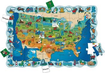 Childrens Toyshop  Toys : Learning Journey Find It! 50-pc. U.S.A. Floor Puzzle