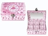 Kids Ballerina Dancing Musical Jewelry Box Pecoware Intricately Decorated Heart Shaped Box