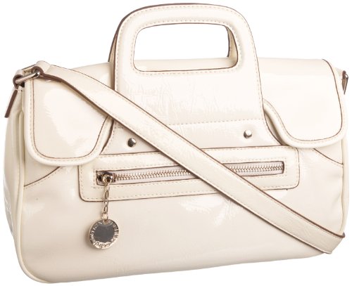 French Connection Women’s Pocket Pouch Patent Mini Flapover Bag Brulee Small