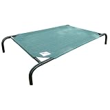 Coolaroo Large Steel-Framed Pet Bed, Brunswick Green