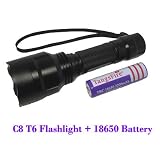 Trustfire XML C8-T6 5-mode Cree Led 1000 Lumen Flashlight with 18650 Battery