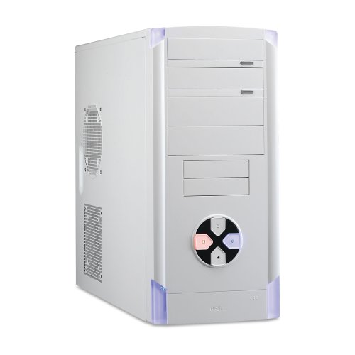 Zignum Blue Light MidiTower PC Geh&auml;use ATX wei&szlig; mit blauen LEDs