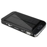 Premium Solar Charger - Ultra Thin Solar Powered Backup Battery and Charger for Cell Phones, iPhone, iPod, and Most USB Powered Device - Also Includes Built-in LED Reading Light and Window / Windshield Suction Cups