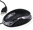 Daffodil WMS106 Wired Mini Optical Mouse - 3 Button PC Mouse with Scrollwheel and Internal LED Light - For Laptop / Netbook / Desktop Computers - Supported by: Microsoft Windows (7 / XP / Vista) and Apple MAC (OS X +) - No Batteries Needed