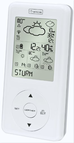 BRESSER Wetterstation 4cast PE 70-01000 – Funkwetterstation mit 4-Tages-Wettervorhersage (METEOTIME-System)