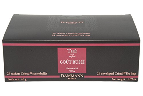 DAMMANN FRERES Gout Russe Black Tea, 24 Cristal Teabags
