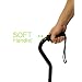 Ez2care Classic Soft Handle Cane with Strap, Black, for Travel and Daily Use