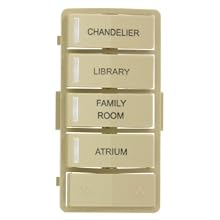 Leviton VPZLB-Z4I Vizia RF + Ivory Label Kit for 4-Button Zone Controller (VRCZ4)
