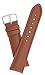 JP Leatherworks Mens Genuine Italian Leather Watchband Chronograph Style Tan 18mm Watch Band