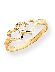 14k Gold Childrens Heart Ring