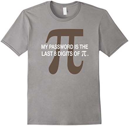 Premium My Password Is The Last 8 Digits of Pi Funny T-Shirt - Male Small - Slate