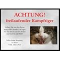 PEMA Achtung / Fun Schild Katze T�rschild individuell