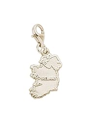 Rembrandt Charms Ireland Charm with Lobster Clasp, 10K Yellow Gold