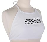 Evil Evil Rules Cropped Womens Halter Top - One Size Fits All - White