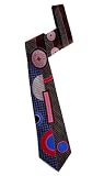Sundial Woven Tie in brown, red, blue