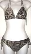 END OF SUMMRE SALE Juniors Bikini Swimsuit Triangle Top with Tie Side Bottom in Prints