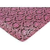 Bella Pink Fitted Crib Sheet for Baby and Toddler Bedding Sets by JoJo - Damask Print