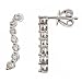 14k White Gold Journey Style Post Earrings (1/2 Cttw, SI Clarity, H Clor)