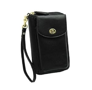 coach wallet wristlet phone cell case leather universal