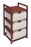 Cherry Finish Three Drawer Hamper/Storage Unit