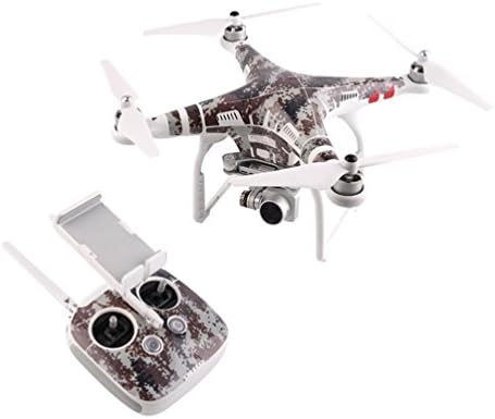 Delin Designer Decal Wrap Skin Protective 1 Set PVC Sticker for DJI Phantom 3 Quadcopter-Camouflage