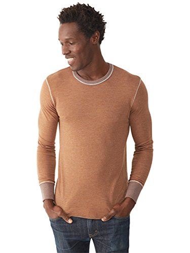 Alternative Mens Striped Eco-Jersey Sweater Knit Crew T-Shirt