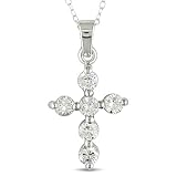 Sterling Silver Cubic Zirconia Cross Pendant