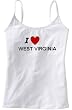 I LOVE WEST VIRGINIA - State-series - White Women's / Girls Camisole (Girlie / Babydoll)
