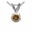 1/2 CT Champagne Diamond Solitaire Pendant 14K Gold