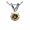 1 CT Champagne Diamond Solitaire Pendant 14K White Gold
