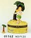 Porcelain Hinged Boxes Hanolulu Hawaiian Dancer Dance Under Coconut Tree Keepsake Trinket Box
