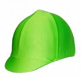 Equestrian Riding Helmet Cover - Lime Green
