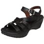 Eastland Women's Sandal With Care Ankle-Strap Sandal,Black,8 M US