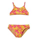 Tidepools Swimwear - Girls Two Piece Swimsuit, Yellow, Pink