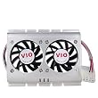 Hard Drive Cooler with Dual Fans (Silver)