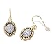 Elegant and Chic: Gold Vermeil Designer Inspired Oval Fishhook Earrings with CZ Diamond