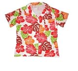 Designer Adult Shirt 100% Cotton The Cabana Shirt "Fruit Punch" from our Mommy & Me Collection (Matching Fashions for You & Your Pet) - Made in the USA - Small