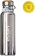 Stainless Steel Insulated Water Bottle, Double Walled Vacuum Flask, Bpa Free with Wide Mouth Spout, Bamboo Lid, Leak Proof and Sweat Proof, Metal Mirror Finish, Best Travel Thermos, 20oz, Includes a Free Bonus Band, By Geysa