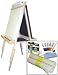 Beka Adjustable Double-Sided Easel-and-Supplies Combo #2, Marker Board and Chalkboard Surfaces, Top Paper Holder, Wood Trays