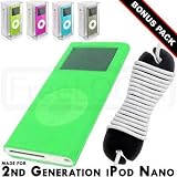 Review FreeLogix  / FreeLogix - iPod Nano 2nd Generation Silicon Skin Case - Green & Bonus Earphone Wrap