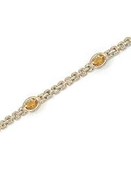 14kt Yellow Gold Oval Citrine Bracelet.