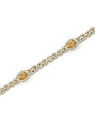 14kt Yellow Gold Oval Citrine Bracelet.
