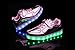 Slevel Kids Pink 16 Colors LED Light Up Shoes With Remote Flashing Sneakers - 2 M US Little Kid